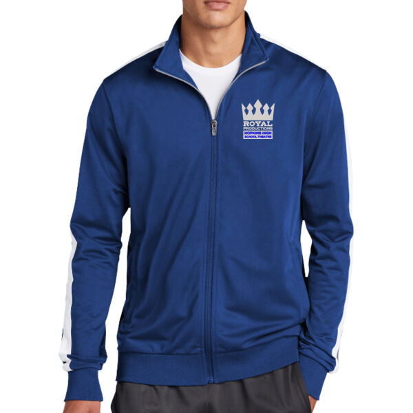 Sport-Tek ® Tricot Sleeve Stripe Track Jacket - Embroidered Logo ** Add Name for $5! ** Thumbnail