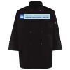 Ten Pearl Button Black Chef Coat Thumbnail